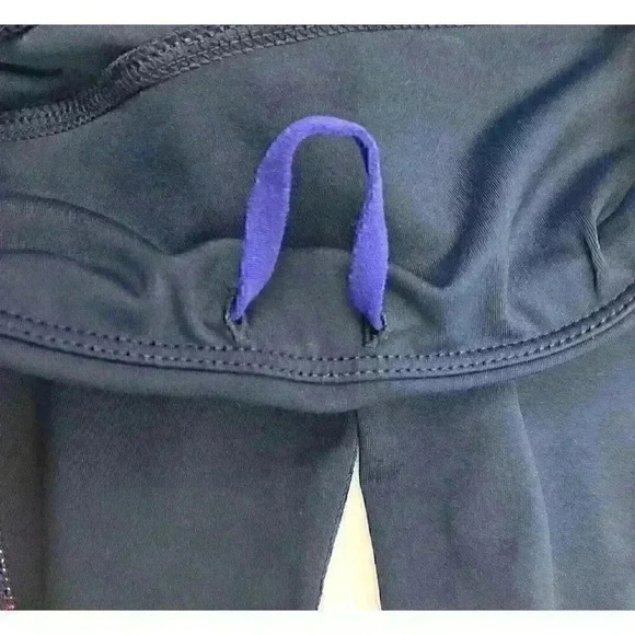 Athleta Women's Athletic Leggings Deep Blue Multicolor Pattern Size Small Mesh - Picture 9 of 9